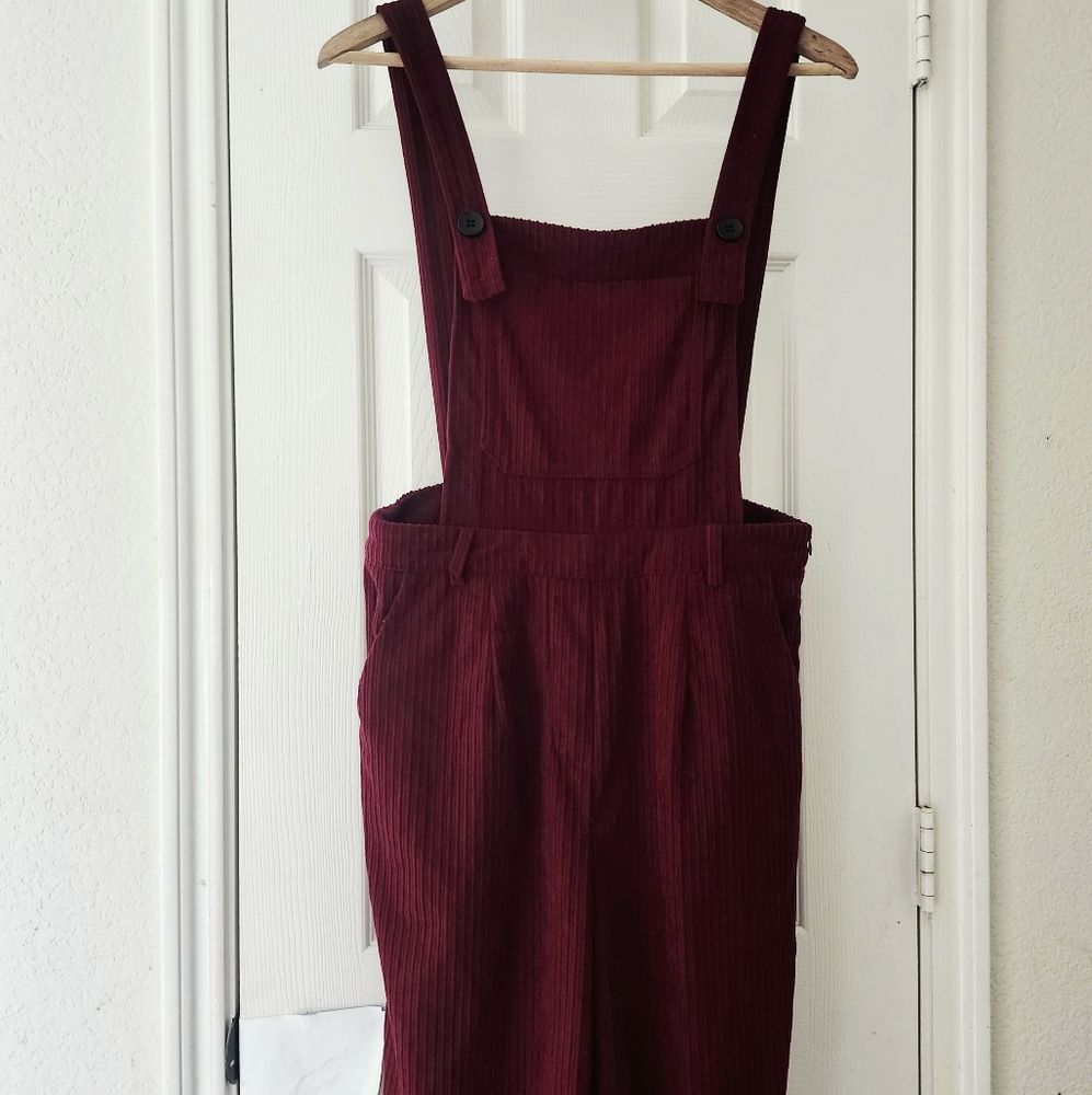 Cider Burgundy Overall Jumpsuit - Picture 3 of 16